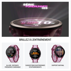 Garmin Forerunner 165, Music - Montre GPS connectée de Running avec écran AMOLED – Prune/Lilas