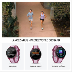 Garmin Forerunner 165, Music - Montre GPS connectée de Running avec écran AMOLED – Prune/Lilas